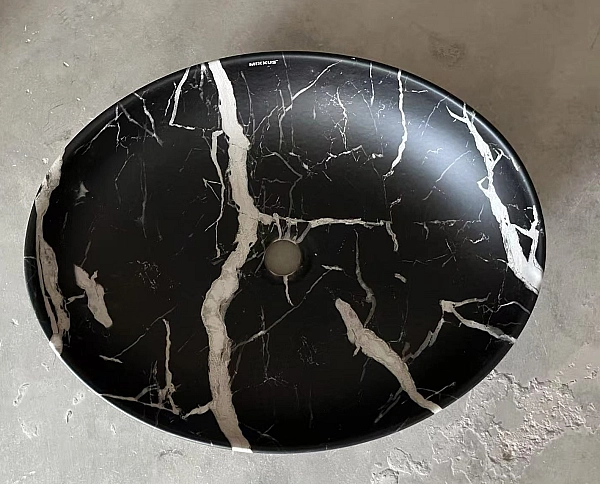 Раковина накладна Mixxus Premium ELLIPSE-0102 MARBLE 515х400х130mm (MP6552) - Фото - 4