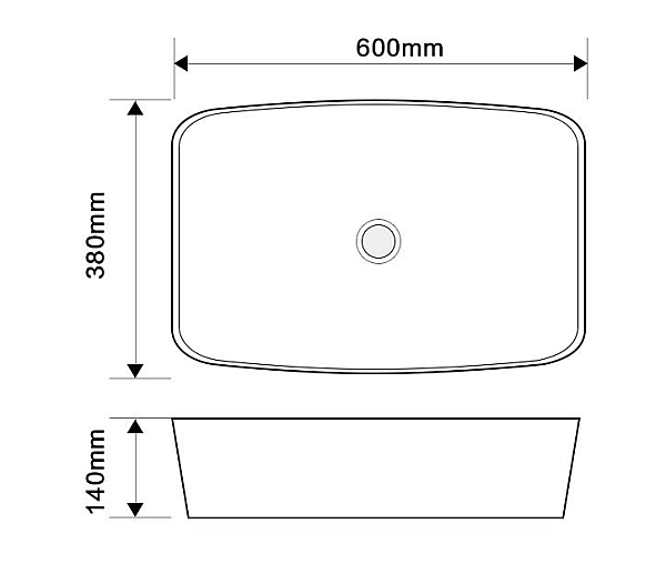 Раковина накладна Mixxus Premium DIVERSE-0111 600х380х140mm (MP6561) - Фото - 5