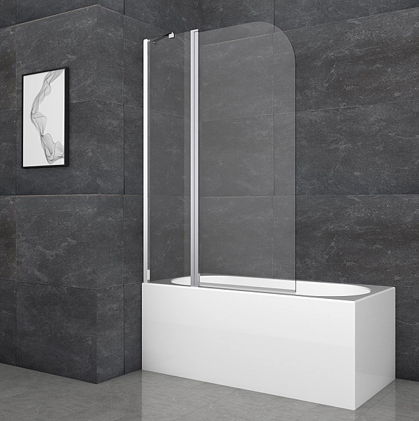 Шторки скляні на ванну Koer SR BS03-95x140-TR-01 прозоре скло 6мм, хром (KR5402) - Фото - 9