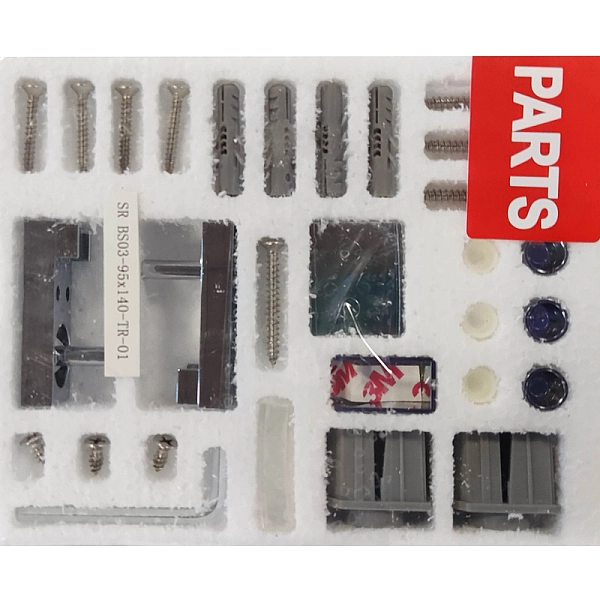 Шторки скляні на ванну Koer SR BS03-95x140-TR-01 прозоре скло 6мм, хром (KR5402) - Фото - 20