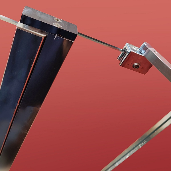 Шторки скляні на ванну Koer SR BS03-95x140-TR-01 прозоре скло 6мм, хром (KR5402) - Фото - 2