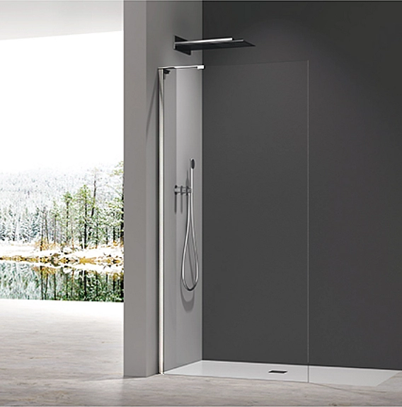 Душова перегородка Koer SR SP02-100x200-TR-01 Walk-In прозоре скло Easy Clean 8мм, хром (KR5395) - Фото - 20