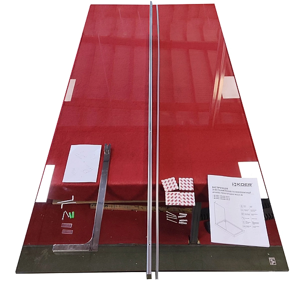 Душова перегородка Koer SR SP02-100x200-TR-01 Walk-In прозоре скло Easy Clean 8мм, хром (KR5395) - Фото - 14