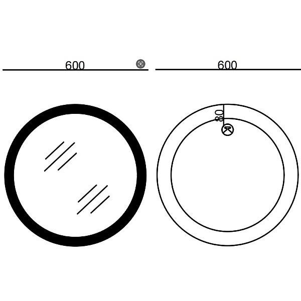 Дзеркало Mixxus PLAIN MC03-60 з Led Touch, Anti-fog, димером, регулятором яскравості (MI6662) - Фото - 7