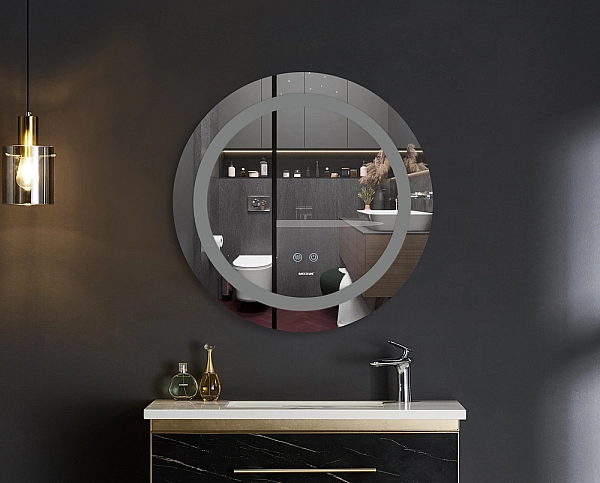 Дзеркало Mixxus PLAIN MC03-60 з Led Touch, Anti-fog, димером, регулятором яскравості (MI6662) - Фото - 8