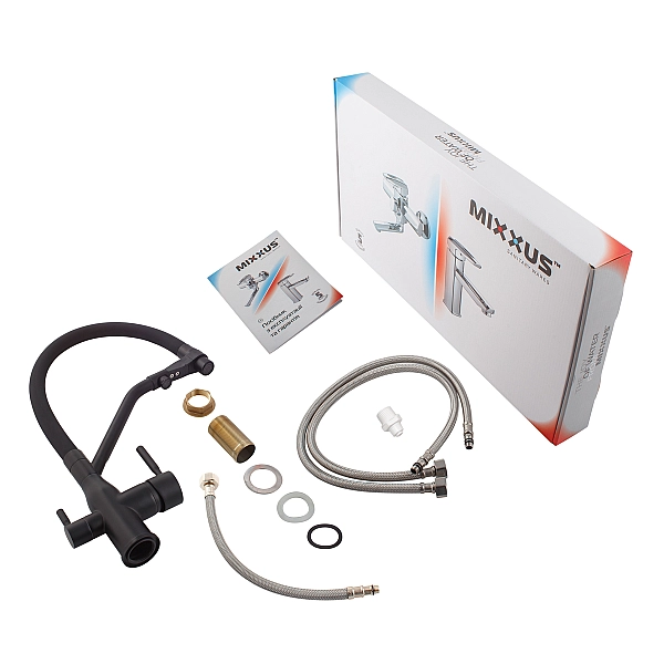 Змішувач для кухні MixxusPremium Gravity 021 BLACK REFL.BLACK (MI6978) - Фото - 7