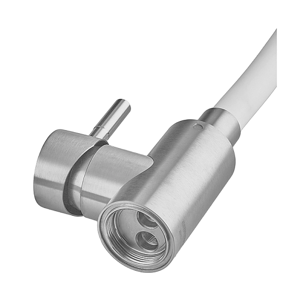 Змішувач для кухні MIXXUS SUS-011-T REFL.WHITE з силіконовим виливом з нерж. сталі SUS304, вилив білий (MI8228) - Фото - 3