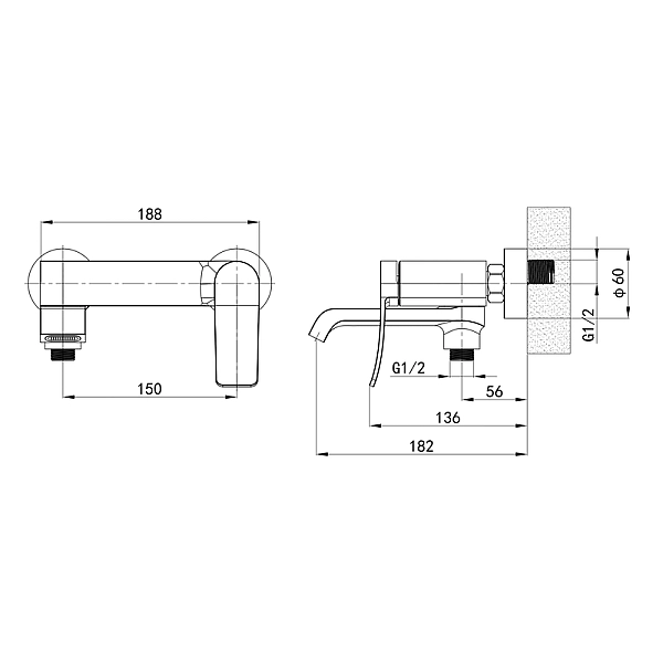 Змішувач для ванни Mixxus Premium DALI 009 EURO (MI6747) - Фото - 2