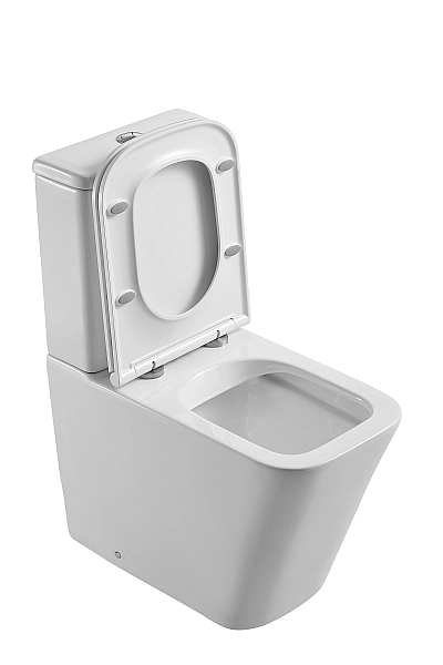 Унітаз-компакт Mixxus Premium Quadro-0401-R 610x365x825mm, система змиву RIMLESS (MP6457) - Фото - 3