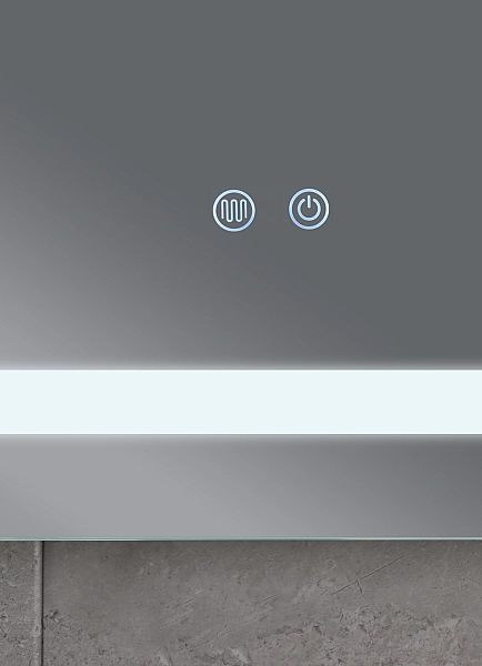 Дзеркало Mixxus WARM MR12-90x70-Reverse з Led Touch, Anti-fog, димером, регулятором яскравості (MI6675) - Фото - 10