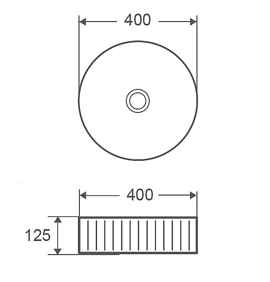 Умивальник накладний керамічний Mixxus Premium Wave-0101 400x400x125mm (MP6491) - Фото - 3
