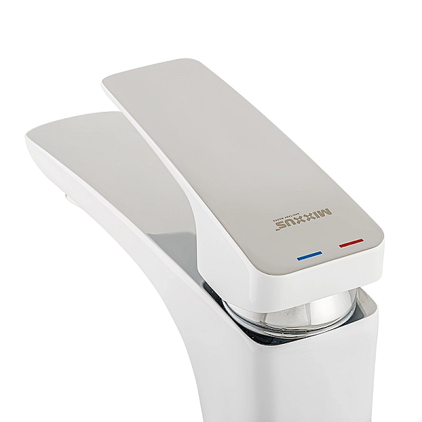 Змішувач для умивальника Mixxus Premium Patrick 001 гайка (White) (MI5853) - Фото - 5