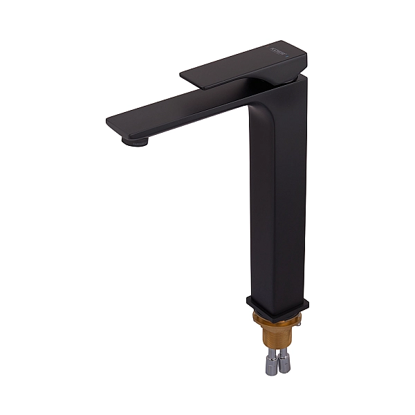 Змішувач для умивальника Koer KB-11010-05 високий (Колір чорний) (KR3483) - Фото - 3