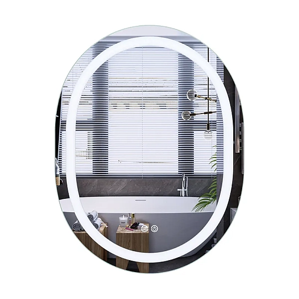 Дзеркало Mixxus Premium ELLIPSE MV05-80x60-Reverse з Led Touch, Anti-fog, димером (3-6,5kK) (MP6642)