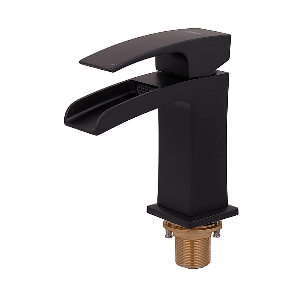 Змішувач для умивальника KOER KB-14007-05 водоспад (Колір чорний) (KR3447) - Фото - 4