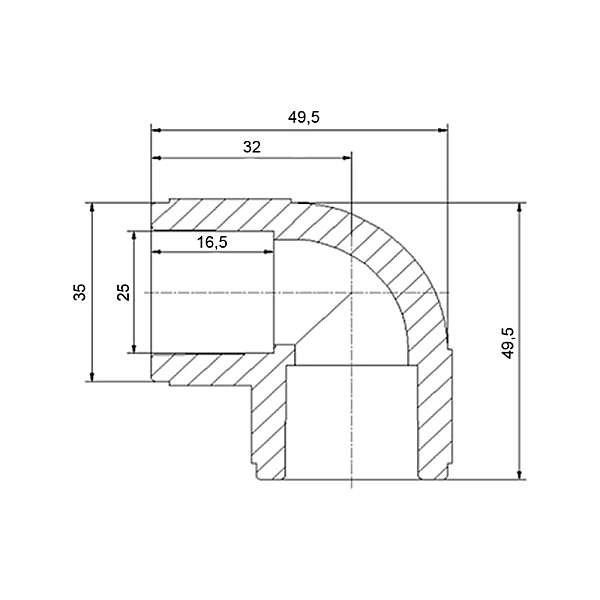 Кутик PPR Blue Ocean 25, 90° - Фото - 2