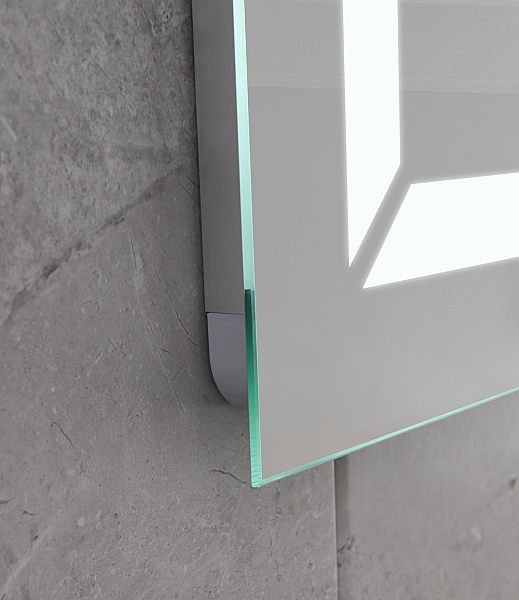 Дзеркало Mixxus LIGHT MR01-80x60 з Led Touch, Anti-fog, димером, регулятором яскравості, годинником (MI5998) - Фото - 8