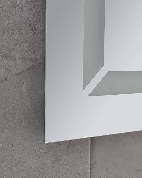 Дзеркало Mixxus LIGHT MR01-80x60 з Led Touch, Anti-fog, димером, регулятором яскравості, годинником (MI5998) - Фото - 12