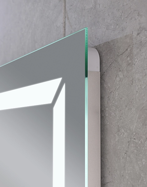 Дзеркало Mixxus LIGHT MR01-80x60 з Led Touch, Anti-fog, димером, регулятором яскравості, годинником (MI5998) - Фото - 10