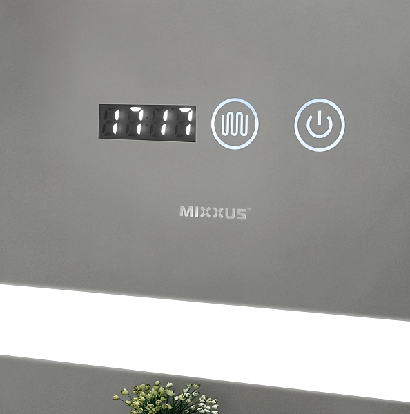 Дзеркало Mixxus LIGHT MR01-80x60 з Led Touch, Anti-fog, димером, регулятором яскравості, годинником (MI5998) - Фото - 14