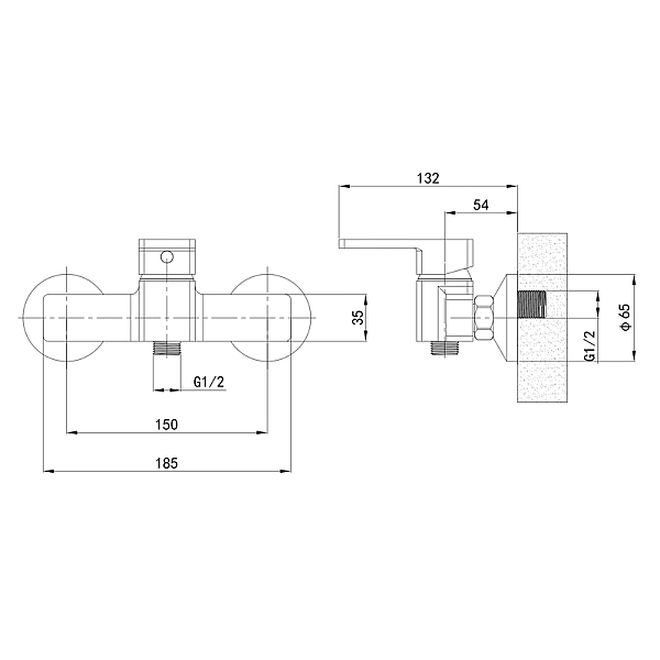 Змішувач для душової кабіни Mixxus Premium LOREN 003 (MI6798) - Фото - 2