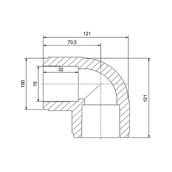 Кутик PPR Blue Ocean 75, 90° - Фото - 2