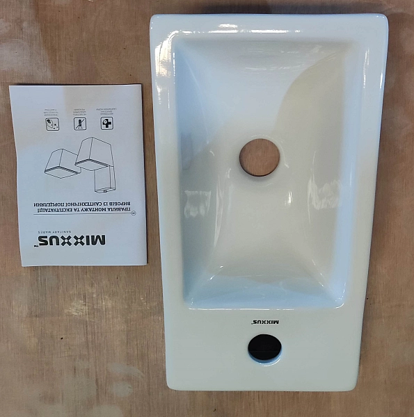 Раковина меблева Mixxus Premium QUADRO-1501 400х215х105mm з отвором під змішувач (MP6502) - Фото - 6