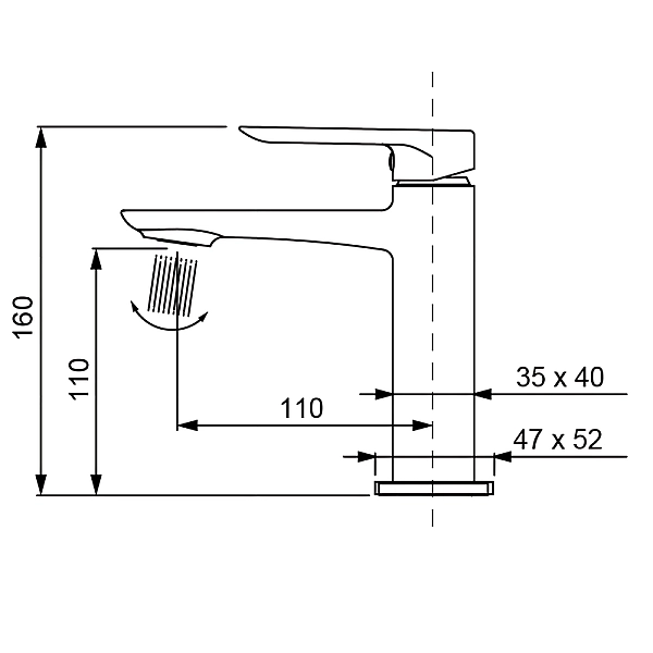 Змішувач для умивальника Koer KB-10028-01 (KR5289) - Фото - 7