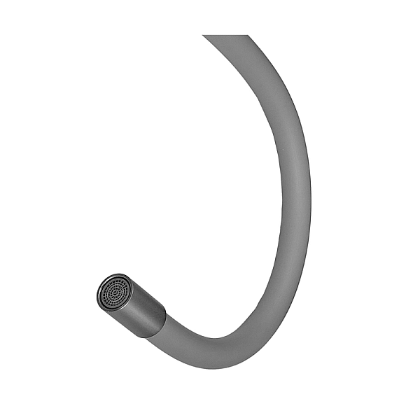 Змішувач для кухні MIXXUS SEO-011 GRAPHITE REFL.GRAY з силіконовим виливом з нерж.сталі SUS304, колір графіт (MI8225) - Фото - 4