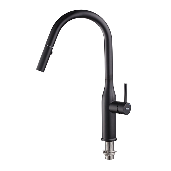 Кухонний змішувач з висувним виливом KOER KI-70004-05 (нерж. сталь) (KR3386) - Фото - 5