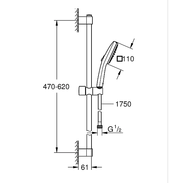 Набір змішувачів для ванни Grohe Cubeo (UA125246M243) - Фото - 10