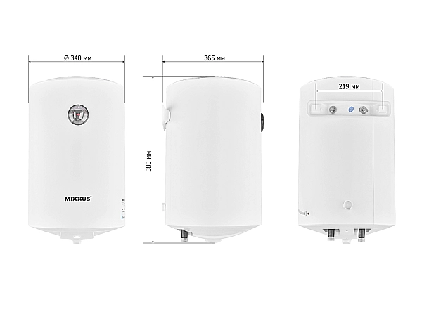 Водонагрівач "Циліндр" MIXXUS EWH-07030 ROUND WET накопичувальний 30 л, мокрий тен 1,5 kW (WH0600) - Фото - 2