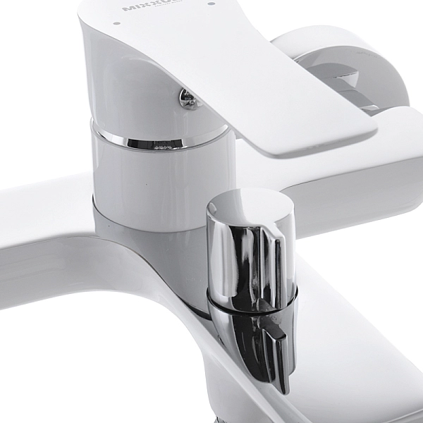 Змішувач для ванни з коротким виливом Mixxus Premium Eva 009 Euro Білий (MI5811) - Фото - 3