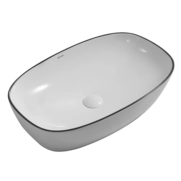 Раковина накладна Mixxus Premium DIVERSE-0109 EDGE BLACK 500х380х140mm (MP6549)