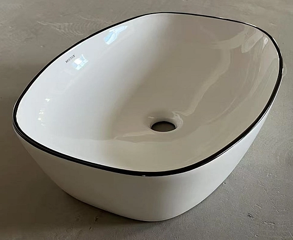 Раковина накладна Mixxus Premium DIVERSE-0109 EDGE BLACK 500х380х140mm (MP6549) - Фото - 5