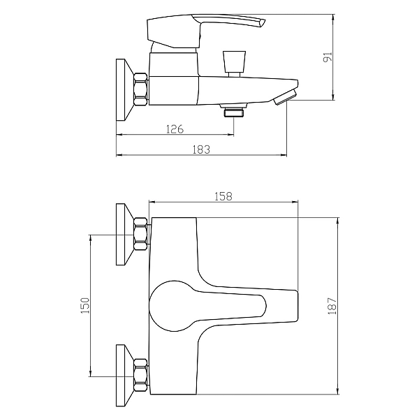 Змішувач для ванни Mixxus Pamela 009 (MI6261) - Фото - 2