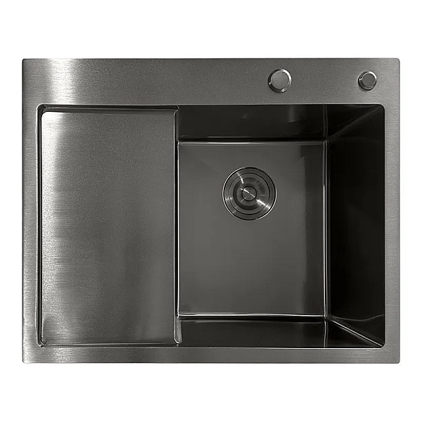 Мийка з нержавіючої сталі Mixxus MH6350R Nano-Black (3.0/0.8) колір графіт (MI7047)