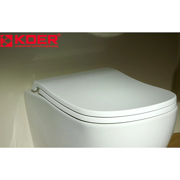 Унітаз підвісний ергономічний Koer TT-0101-T3 520x360x360mm система змиву TORNADO 3.0 (KR5615) - Фото - 3