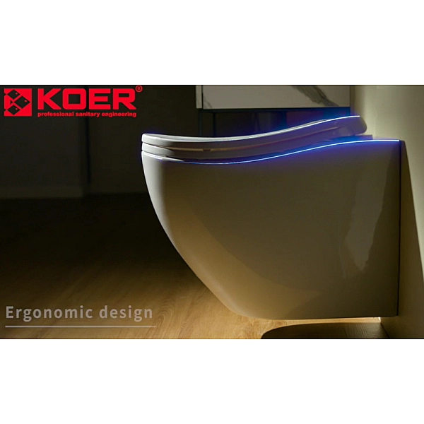 Унітаз підвісний ергономічний Koer TT-0101-T3 520x360x360mm система змиву TORNADO 3.0 (KR5615) - Фото - 19