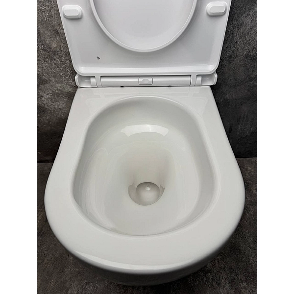 Унітаз підвісний ергономічний Koer TT-0101-T3 520x360x360mm система змиву TORNADO 3.0 (KR5615) - Фото - 17