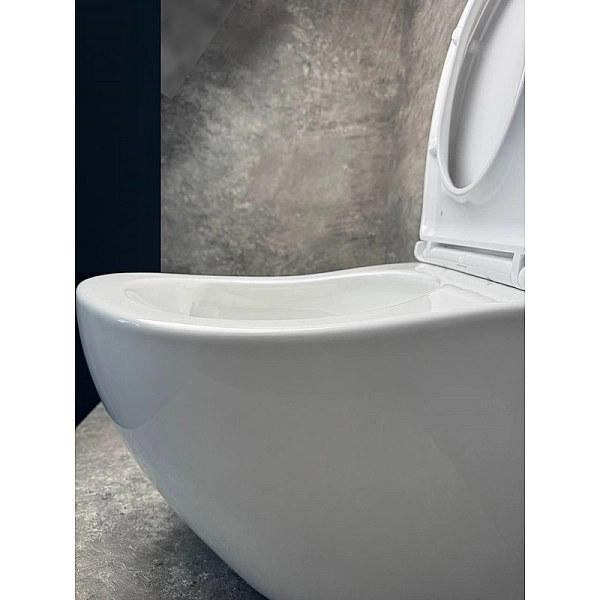 Унітаз підвісний ергономічний Koer TT-0101-T3 520x360x360mm система змиву TORNADO 3.0 (KR5615) - Фото - 7