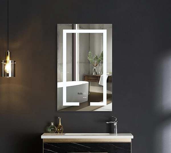 Дзеркало Mixxus HARD MR06-50x80 з Led Touch, Anti-fog, димером, регулятором яскравості, годинником (MI6011) - Фото - 12