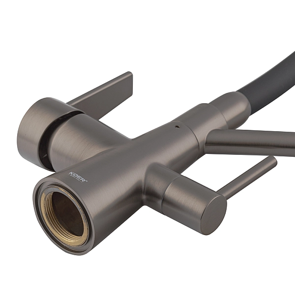 Кухонний змішувач з силік. виливом і вих. для питної води KOER KB-72003-07 (KR3377) - Фото - 7