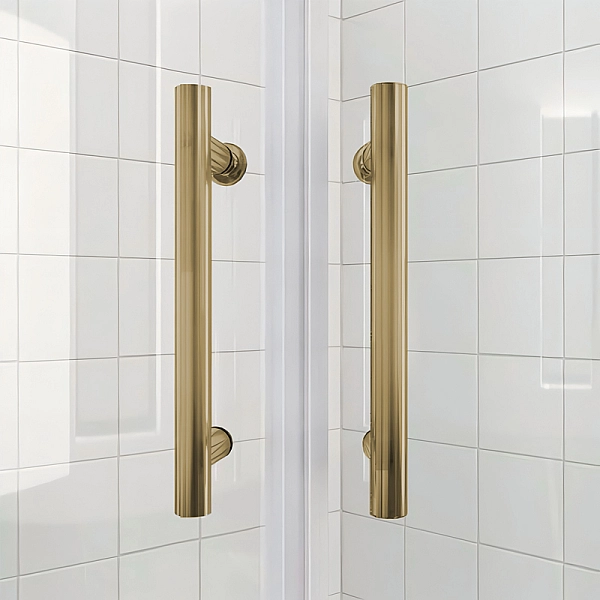 Душова кабіна без піддону Koer SR SC04-90x90x195-TR-12 прозоре скло Easy Clean 5мм Матове золото (KR5681) - Фото - 7