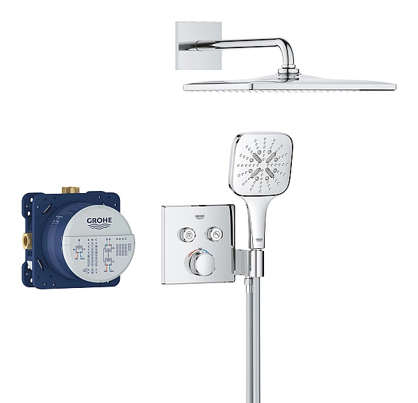 Душова система прихованого монтажу з термостатом Grohe Grohtherm SmartControl (34865000) - Фото - 4