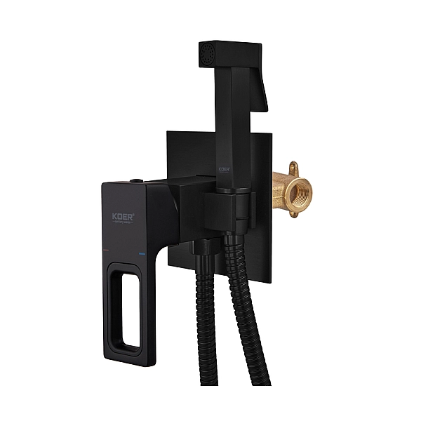 Змішувач для гігієнічного душу Koer KB-23009-05 (Колір чорний) (KR3511) - Фото - 5