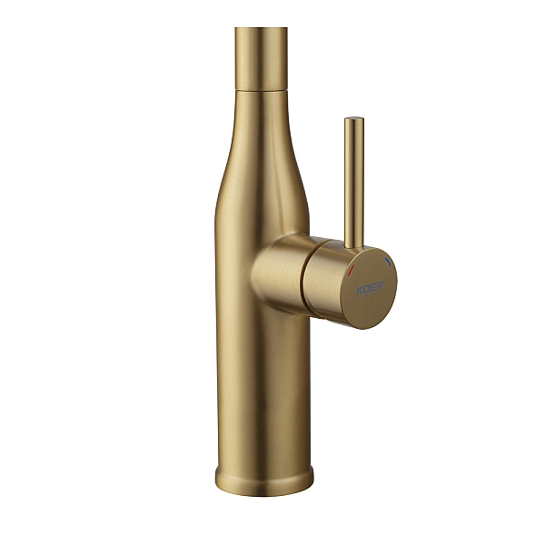 Змішувач для кухні Koer KI-70004-12 з висувним виливом (нерж. сталь) (KR5004) - Фото - 7