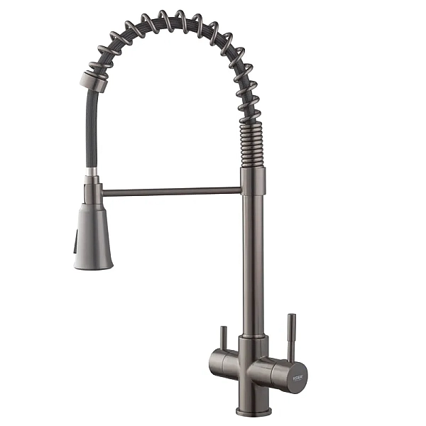 Змішувач для кухні Koer KB-72025-07 з виходом для питної води (вилив - пружина) (KR5016)