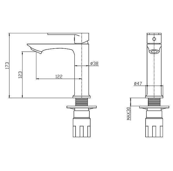 Змішувач для умивальника Mixxus Rodos 001 (Nut) (MI6266) - Фото - 3