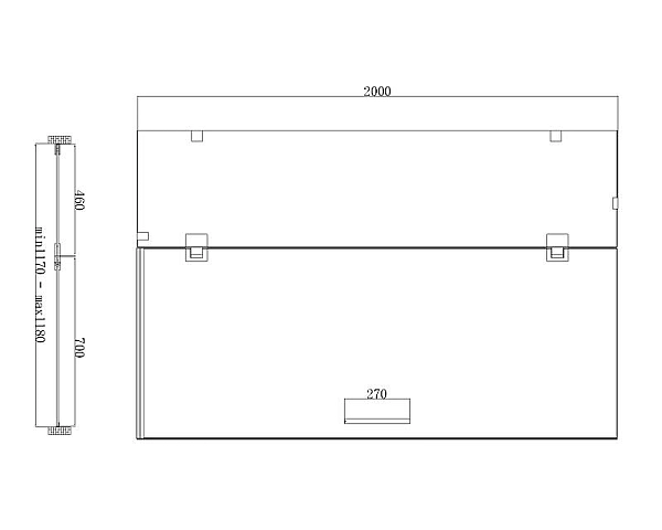 Двері в нішу Koer SR SD04-120x200-TR-01 прозоре скло Easy Clean 10мм, хром (KR5387) - Фото - 15